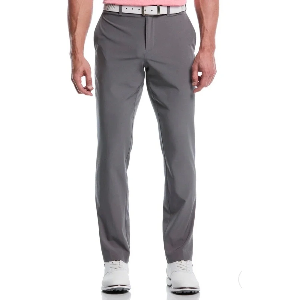 Ben Hogan Size 42 x 28 Men's 4-Way Stretch Flat Front Golf Pant Gray Pockets